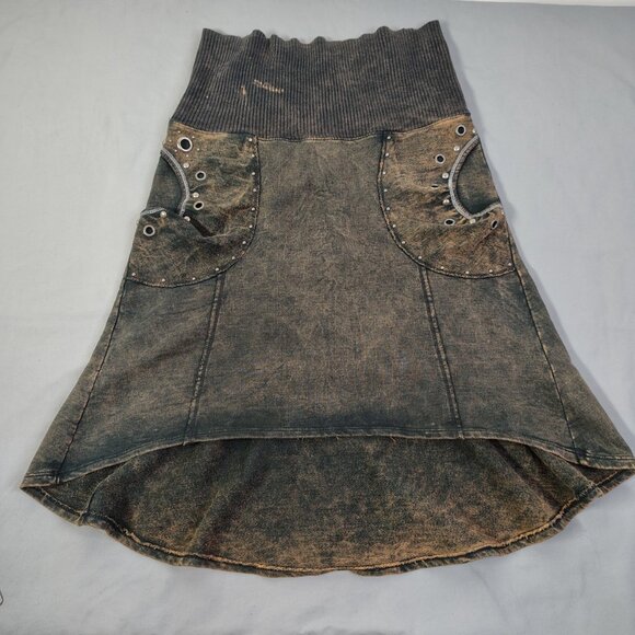 Skinny Minnie Y2K Vintage Womens Detail Skirt Size Medium Steampunk Made in USA - Picture 2 of 10